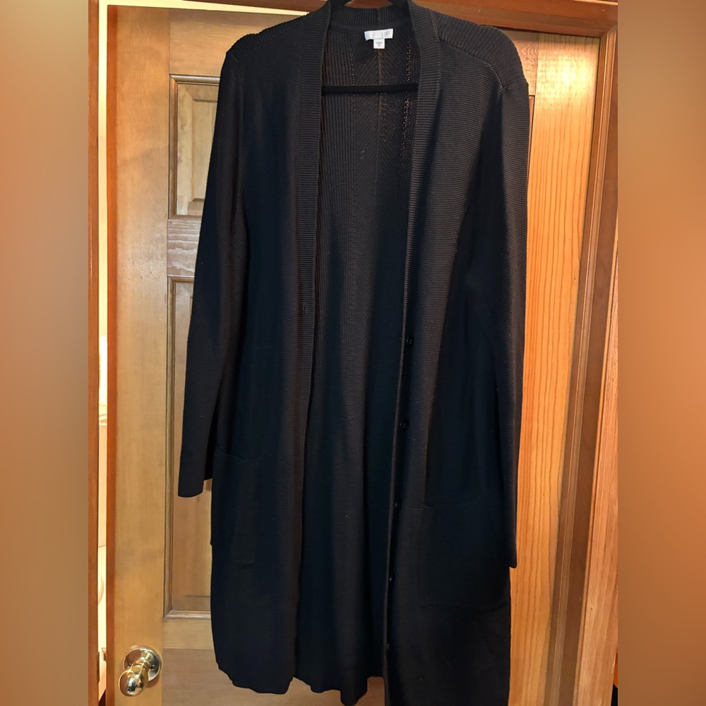 Black Long Cardigan Jjill Size XL